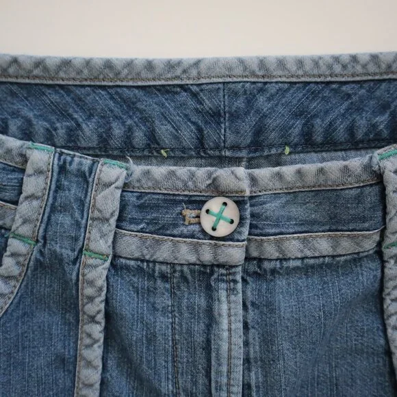 Vintage Y2K Low Rise A-Line Denim Skirt | M - Picture 2 of 5